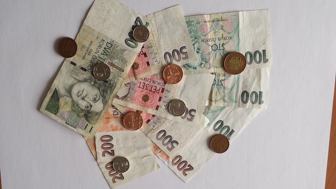 české bankovky a mince