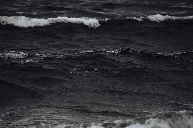 vlny na moři
